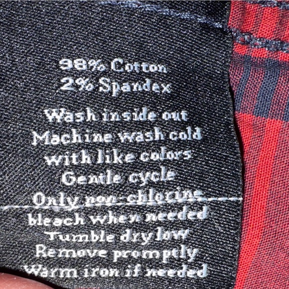 Rock & Republic Red Plaid Stretch Long Sleeve Button Down, Men’s Size -Large - Picture 9 of 11